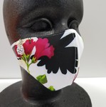 クレープ素材の花柄おしゃれマスク